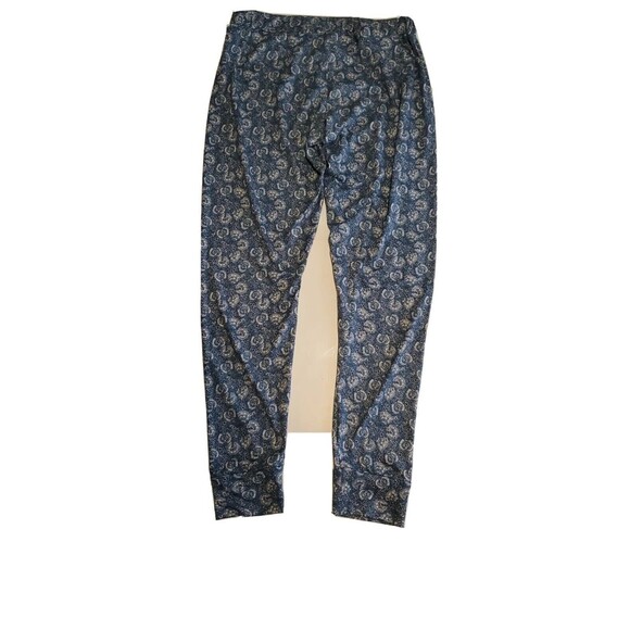 Women's Joggers Small Disty Floral Print Pull On Blue Elastic Waist Lucky Brand - Picture 2 of 7